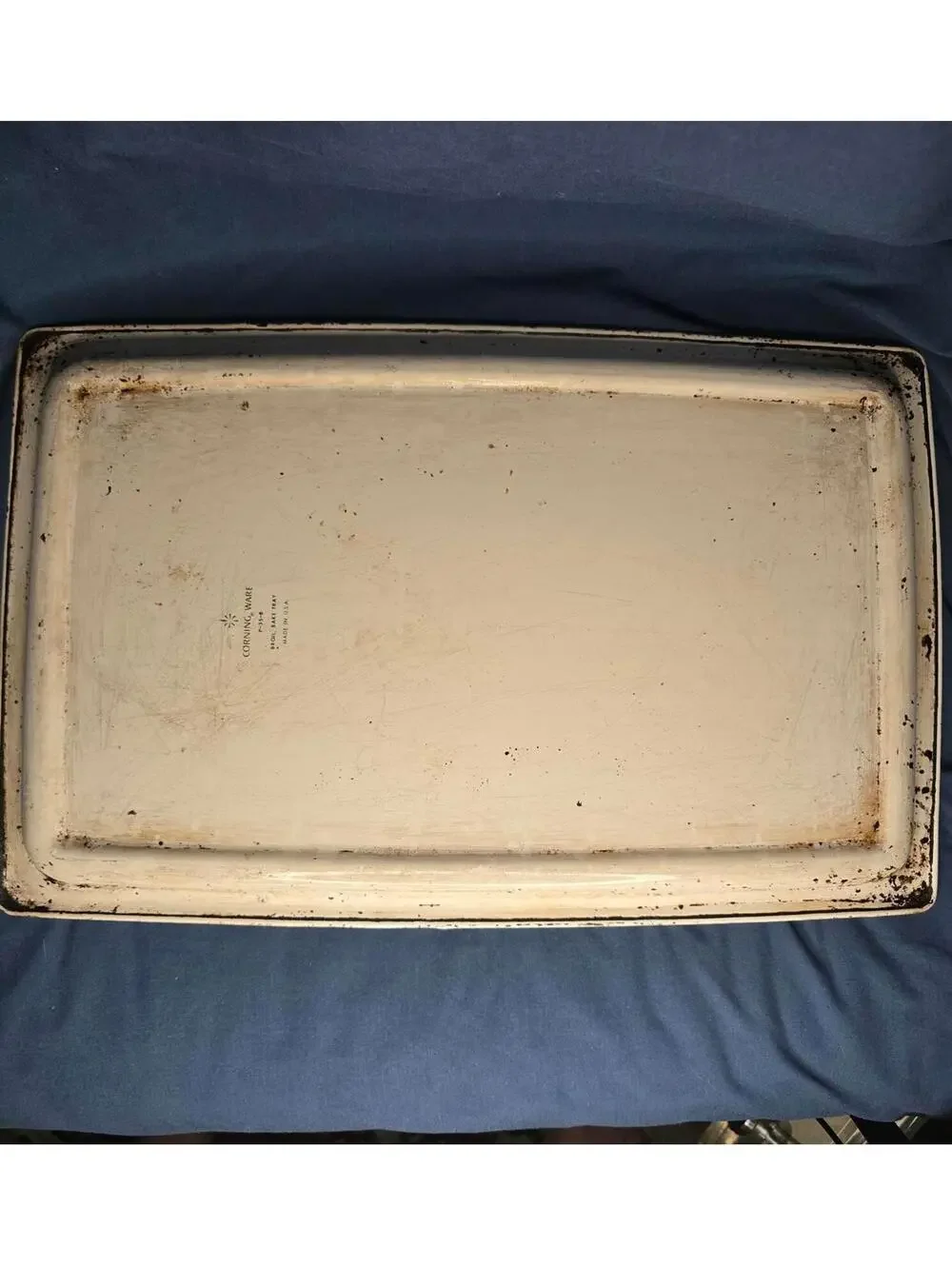 Vintage Corning Ware Blue Cornflower USA - Bake, Broil, Serving Tray 16